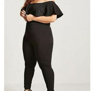 nwot Black flounced jumpsuit